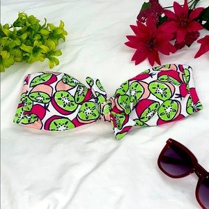 cute kiwi melon strapless bikini top